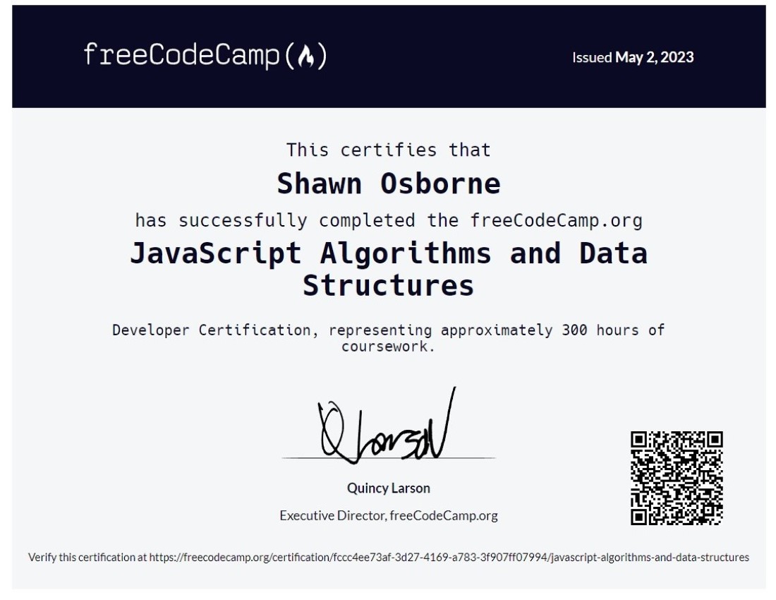 JavaScript Certificate